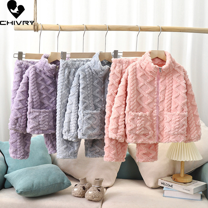 Winter Clothing Toddler Girl - Новинка, детские зимние утепленные фланелевые пижамы,