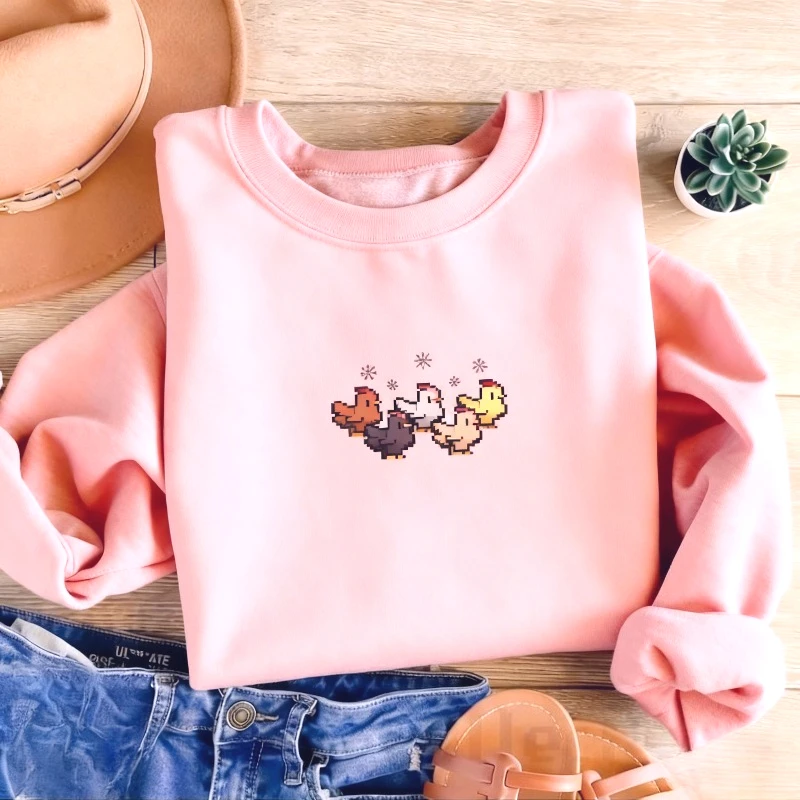 Winter Clothing Stardew Valley - Рождественский свитшот с курицей Stardew Valley,