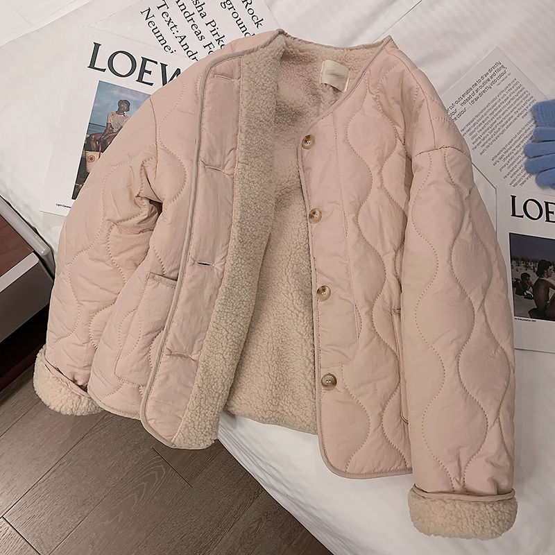 Winter Clothing Trends For Women - Осенне-зимняя стеганая куртка на пуговицах, флисовое