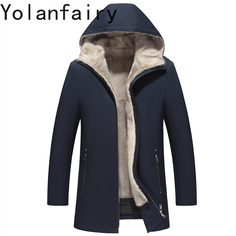 Warm Winter Clothing - YOLANFAIRY парки из натурального меха, мужская