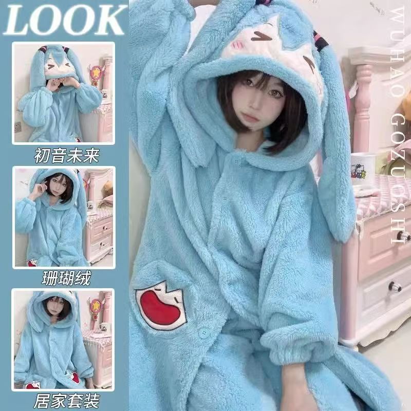 Пижамный комплект Miku Anime:  – обзор и цена Warm Winter Clothing
